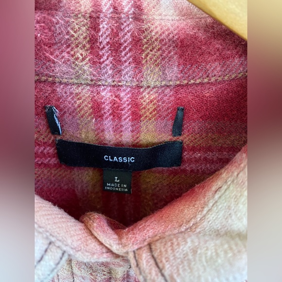 Distressed Bleach Flannel Oversized Boyfriend Shirt 437 - Picture 4 of 5